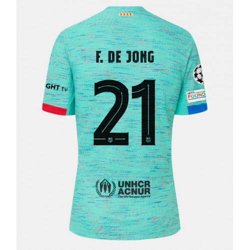 Pánský Fotbalový dres Barcelona Frenkie de Jong #21 2023-24 Třetí Krátký Rukáv